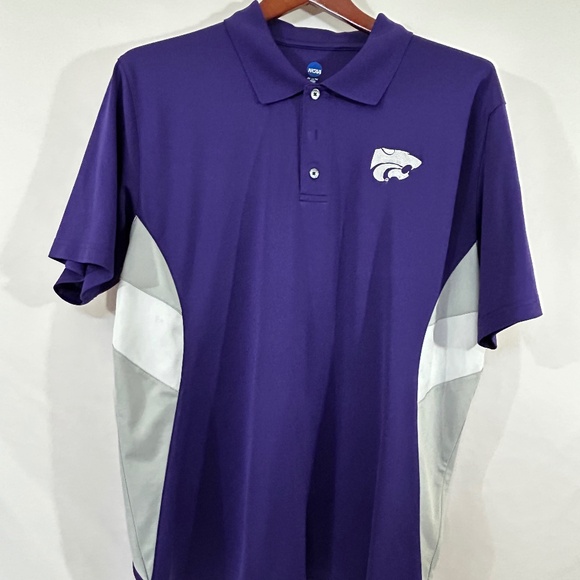 Kansas St. Wildcats Purple Polo Logo Polyester Shirt - Picture 1 of 8